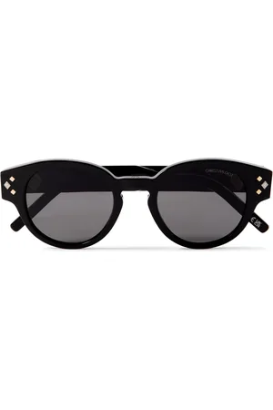 Dior CD Diamond R2I Acetate and Silver-Tone Round-Frame Sunglasses