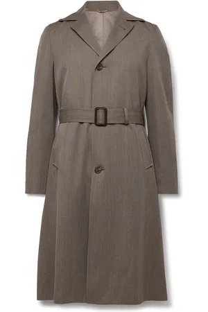 Saman Amel Belted Wool-Twill Coat