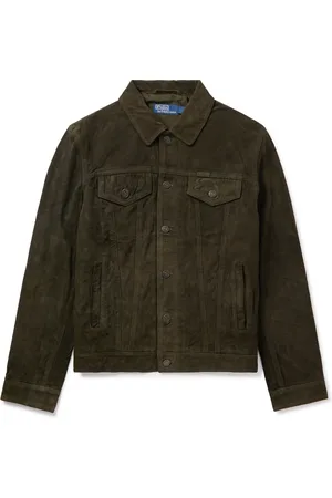 Ralph Lauren Icon Slim-Fit Suede Trucker Jacket