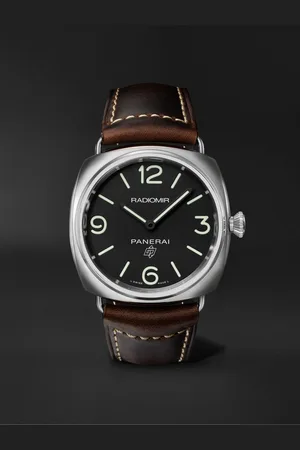 PANERAI Radiomir Base Logo Hand-Wound 45mm Stainless Steel and Leather Watch, Ref. No. PAM00753