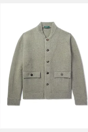 Incotex Zanone Wool and Cashmere-Blend Felt Bomber Jacket