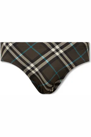 Burberry Checked Swim Briefs