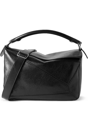 Loewe Puzzle Large Logo-Debossed Full-Grain Leather Messenger Bag