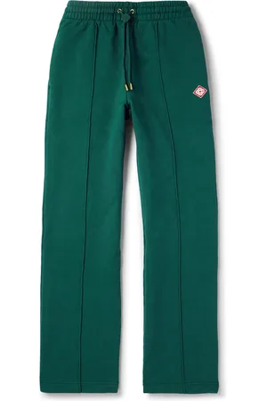 Casablanca Straight-Leg Logo-Appliquéd Organic Cotton-Jersey Sweatpants