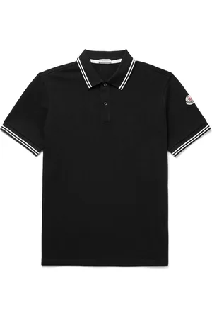 Moncler Slim-Fit Logo-Appliquéd Cotton-Piqué Polo Shirt