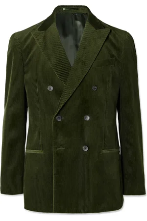 Mr P. Slim-Fit Double-Breasted Cotton and Cashmere-Blend Corduroy Tuxedo Jacket