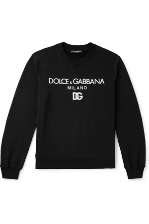 Dolce & Gabbana Logo-Print Embroidered Cotton-Jersey Sweatshirt