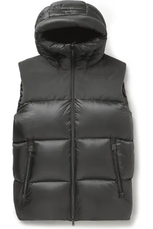 HERNO Slim-Fit Corduroy-Trimmed Quilted Shell Hooded Down Gilet