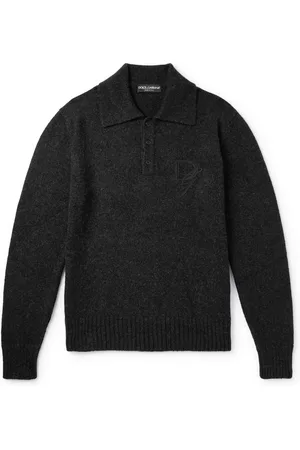 Dolce & Gabbana Logo-Appliquéd Knitted Polo Shirt