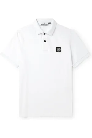 Stone Island Logo-Appliquéd Cotton-Blend Piqué Polo Shirt