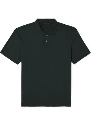 James Perse Luxe Lotus Cotton-Jersey Polo Shirt