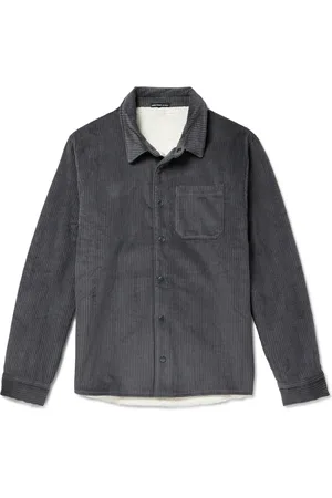 James Perse Fleece-Lined Cotton and Wool-Blend Corduroy Jacket