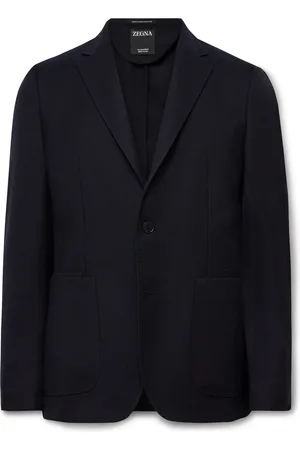 Ermenegildo Zegna Slim-Fit Wool-Piqué Blazer