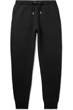 Ami Tapered Logo-Embroidered Organic Cotton-Jersey Sweatpants