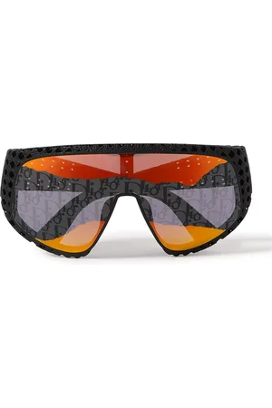 Dior Dior3D M1U Round-Frame Textured-Acetate Sunglasses