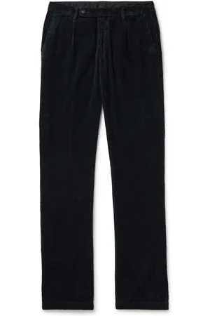 MASSIMO ALBA Winch2 Straight-Leg Pleated Cotton-Corduroy Trousers