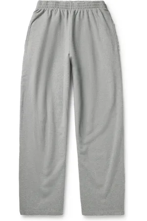 Balenciaga Wide-Leg Distressed Cotton-Jersey Sweatpants