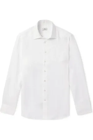 Etro Logo-Embroidered Linen Shirt
