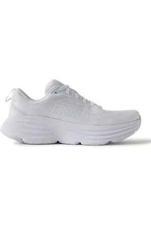 Hoka One One Bondi 8 Rubber-Trimmed Mesh Running Sneakers