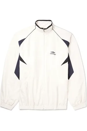 Balenciaga Oversized Logo-Embroidered Panelled Shell Track Jacket