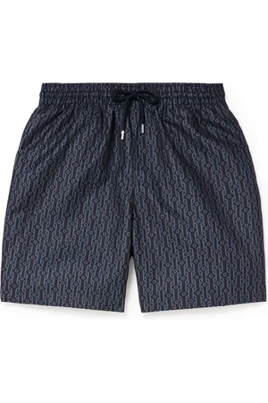 DEREK ROSE Tropez Straight-Leg Mid-Length Printed Swim Shorts