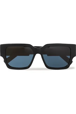 Dior CD SU Square-Frame Acetate and Silver-Tone Sunglasses