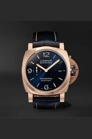 PANERAI Luminor Marina Sole Blu Automatic 44mm Goldtech and Alligator Watch, Ref. No. PAM01112
