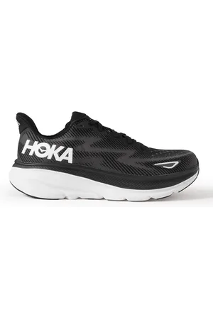 Hoka One One Clifton 9 Rubber-Trimmed Mesh Running Sneakers