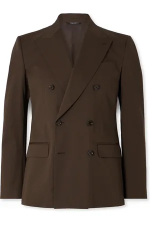 Dolce & Gabbana Sicilia Double-Breasted Cotton-Blend Gabardine Blazer