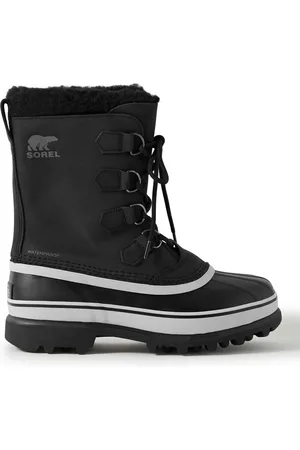 sorel Caribou™ Faux Shearling-Trimmed Nubuck and Rubber Snow Boots