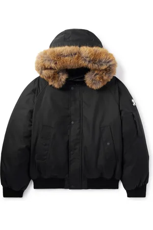 Burberry Faux Fur-Trimmed Shell Down Hooded Bomber Jacket
