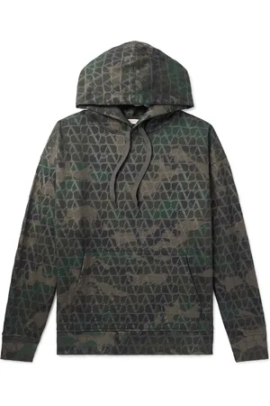 VALENTINO GARAVANI Camouflage-Print Cotton-Blend Jersey Hoodie