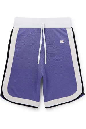 WALES BONNER Rio Straight-Leg Logo-Appliquéd Knitted Drawstring Shorts
