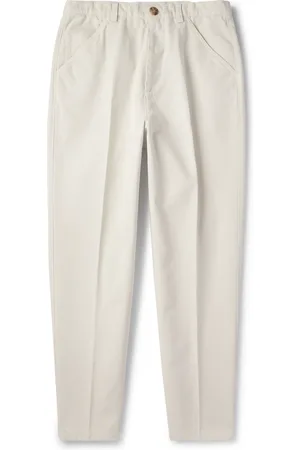 Brunello Cucinelli Straight-Leg Cotton-Gabardine Trousers