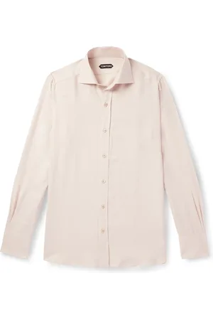 Tom Ford Slim-Fit Cutaway-Collar Twill Shirt