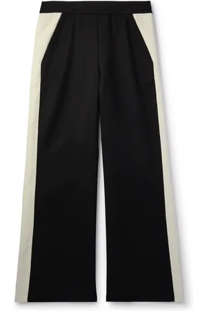 Alexander McQueen Straight-Leg Logo-Embroidered Two-Tone Twill Track Pants