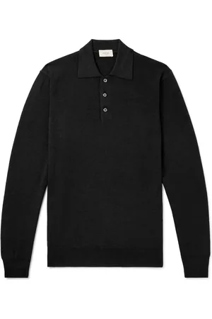 ALTEA Slim-Fit Garment-Dyed Virgin Wool Polo Shirt