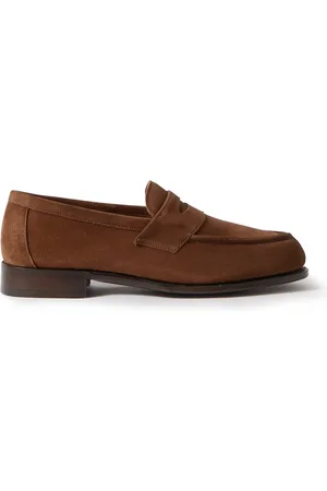 GEORGE CLEVERLEY Cannes Suede Penny Loafers