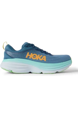 Hoka One One Bondi 8 Rubber-Trimmed Mesh Running Sneakers