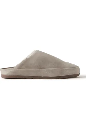 Mulo Shearling-Lined Suede Slippers