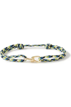 LUIS MORAIS Large Knot Gold and Cord Bracelet
