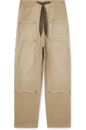 KAPITAL Katsuragi Wide-Leg Panelled Cotton-Twill Drawstring Trousers