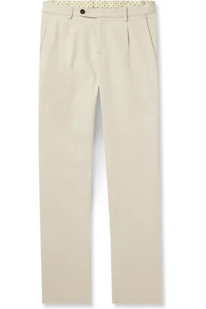 MASSIMO ALBA Ionio2 Straight-Leg Pleated Cotton-Blend Twill Trousers