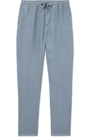 ALTEA Mattia Straight-Leg Linen Trousers