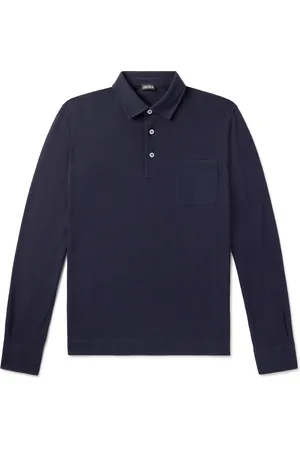 Ermenegildo Zegna Logo-Appliquéd Cotton-Piqué Polo Shirt