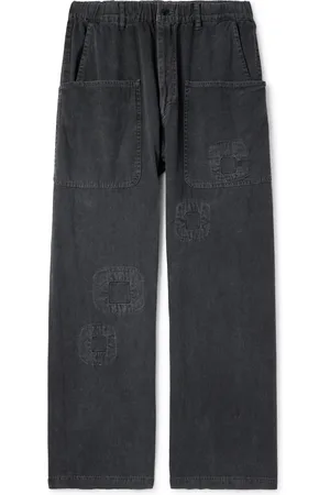 REMI RELIEF Straight-Leg Appliquéd Denim Trousers