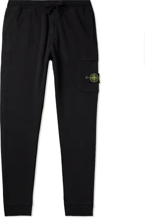 Stone Island Tapered Logo-Appliquéd Garment-Dyed Cotton-Jersey Sweatpants