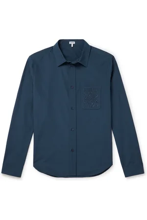 Loewe Logo-Embroidered Cotton-Poplin Shirt