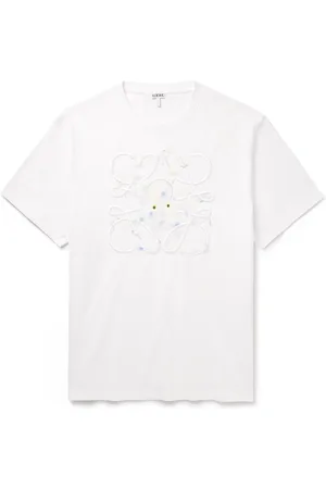 Loewe Suna Fujita Logo-Embroidered Printed Cotton-Jersey T-Shirt