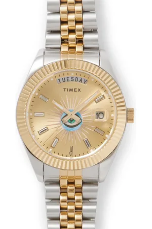 Timex Jacquie Aiche Legacy Day Date 36mm Stainless Steel Watch